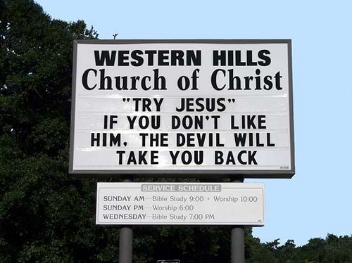 Funny Church Signs