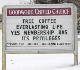 Funny Church Signs